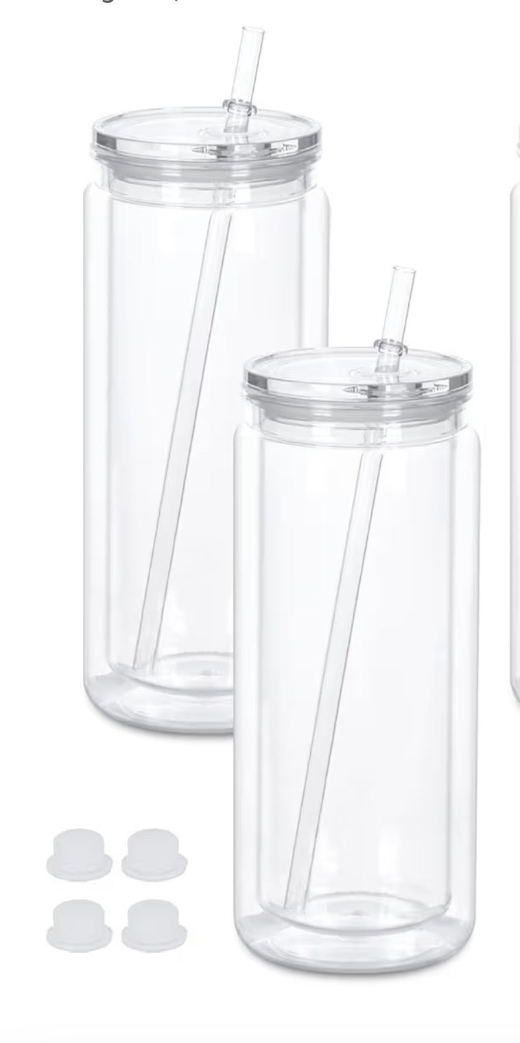 20oz snowglobe acrylic tumbler